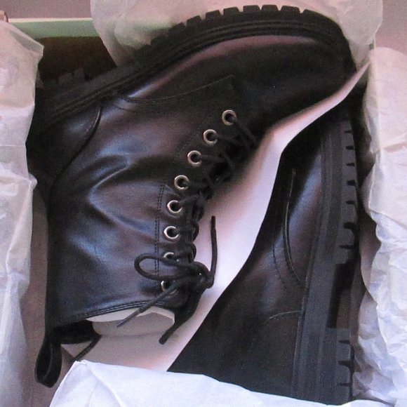 💥SO REINDEER WOMEN’S COMBAT BOOTS BLACK💥 WORN ONCE. EXCELLENT CONDITION; tag. - Picture 11 of 16